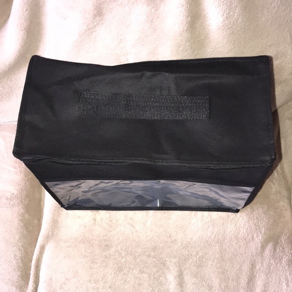 Black zippered bag with half front clear window π - Picture 4 of 6